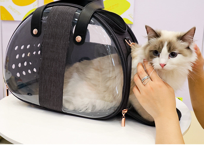 View details for Double Fish Transparent Dog Bag Puppy Cat Cane Backpack Double Fish Transparent Dog Bag Puppy Cat Cane Backpack