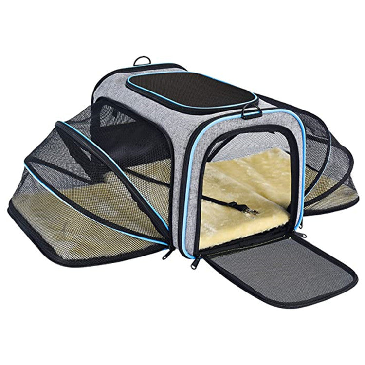 Carrier For Cat Pet Airline Approved Expandable Foldable