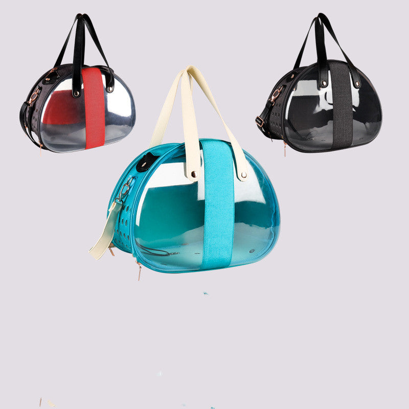 View details for Double Fish Transparent Dog Bag Puppy Cat Cane Backpack Double Fish Transparent Dog Bag Puppy Cat Cane Backpack